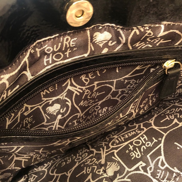 BETSEY JOHNSON *NWOT Quilted Pink/Black Tote Purse - Picture 8 of 9